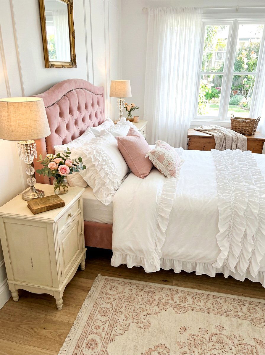 Ruffled Bedding Set - 30 princess bedroom ideas