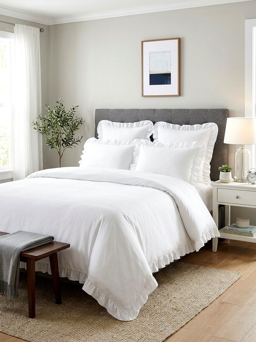 Ruffled Edge Bedding - 30 ruffled bedding bedroom ideas