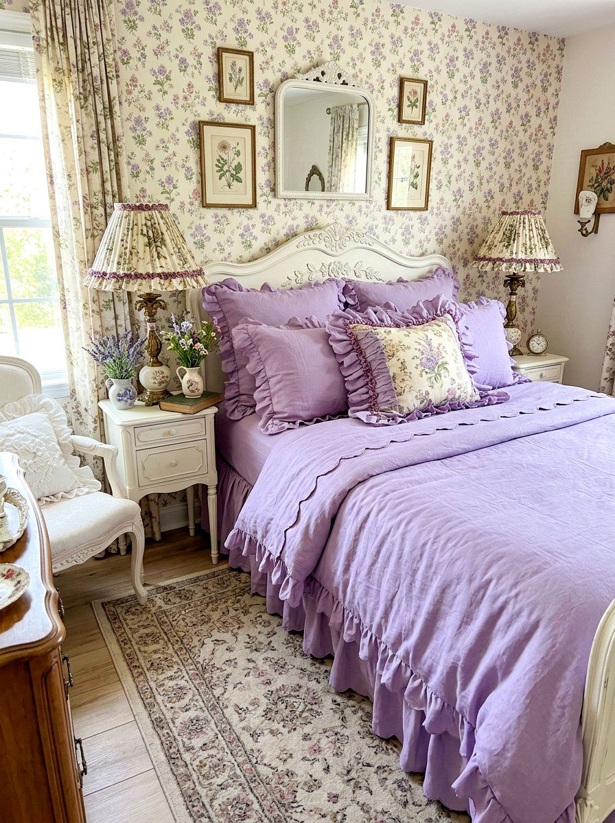 Ruffled Edge Scalloped Bedding Style - 30 scalloped pillow bedding ideas