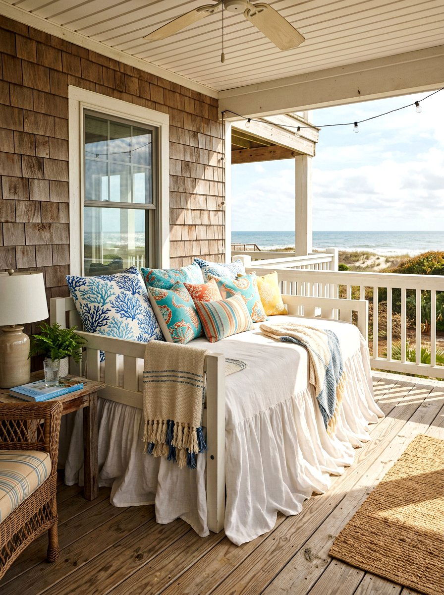 Ruffled Skirt Daybed - 30 tailored skirted furniture ideas