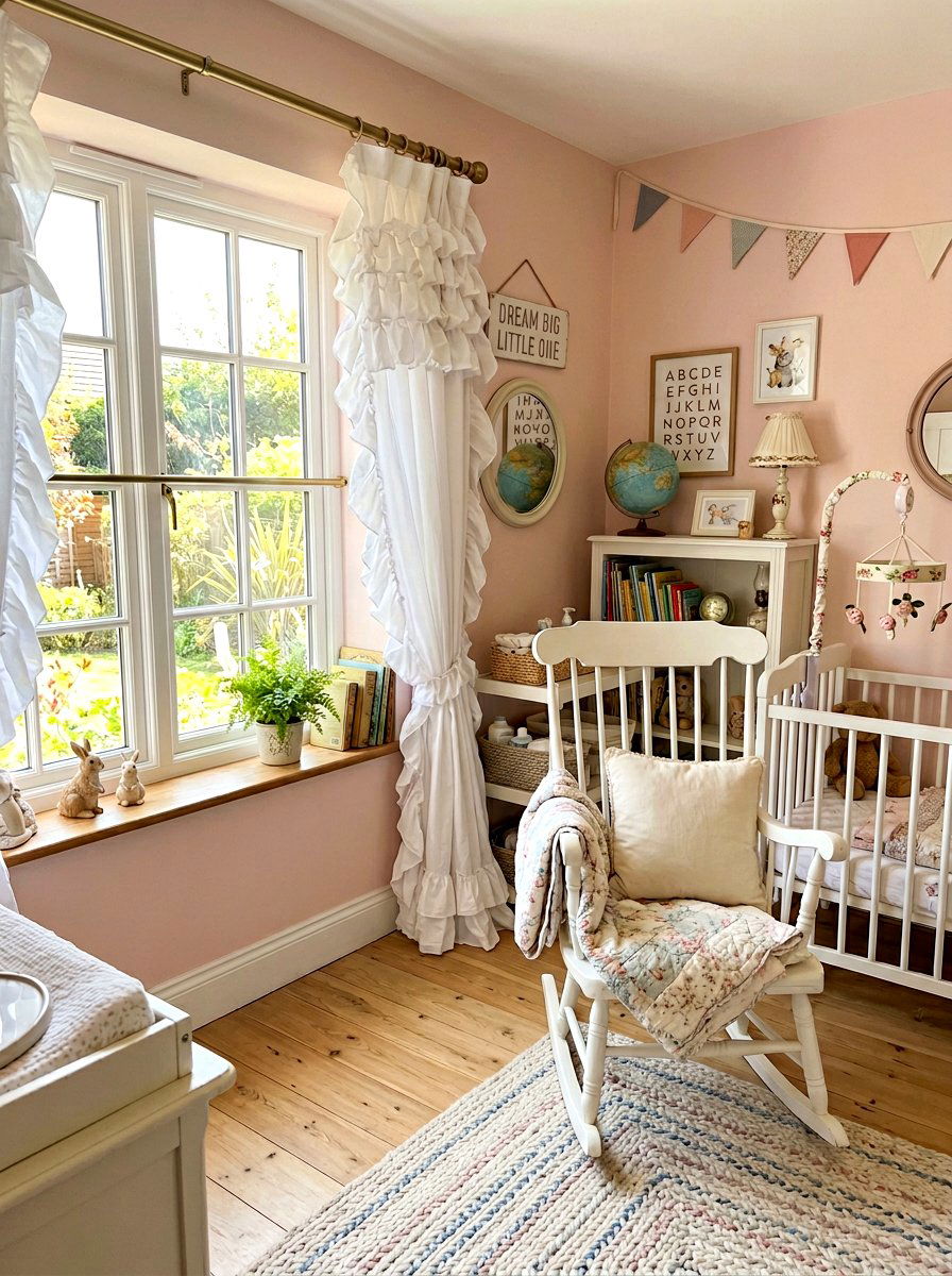 Ruffled cafe curtain - 30 cafe curtain ideas
