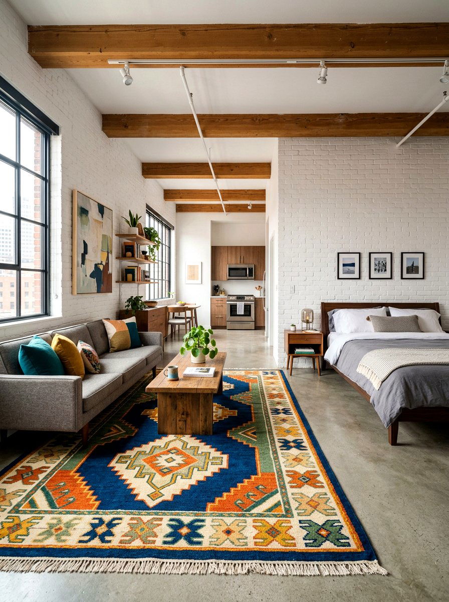 Rug For Studio Apartment Zone - 30 area rug placement ideas