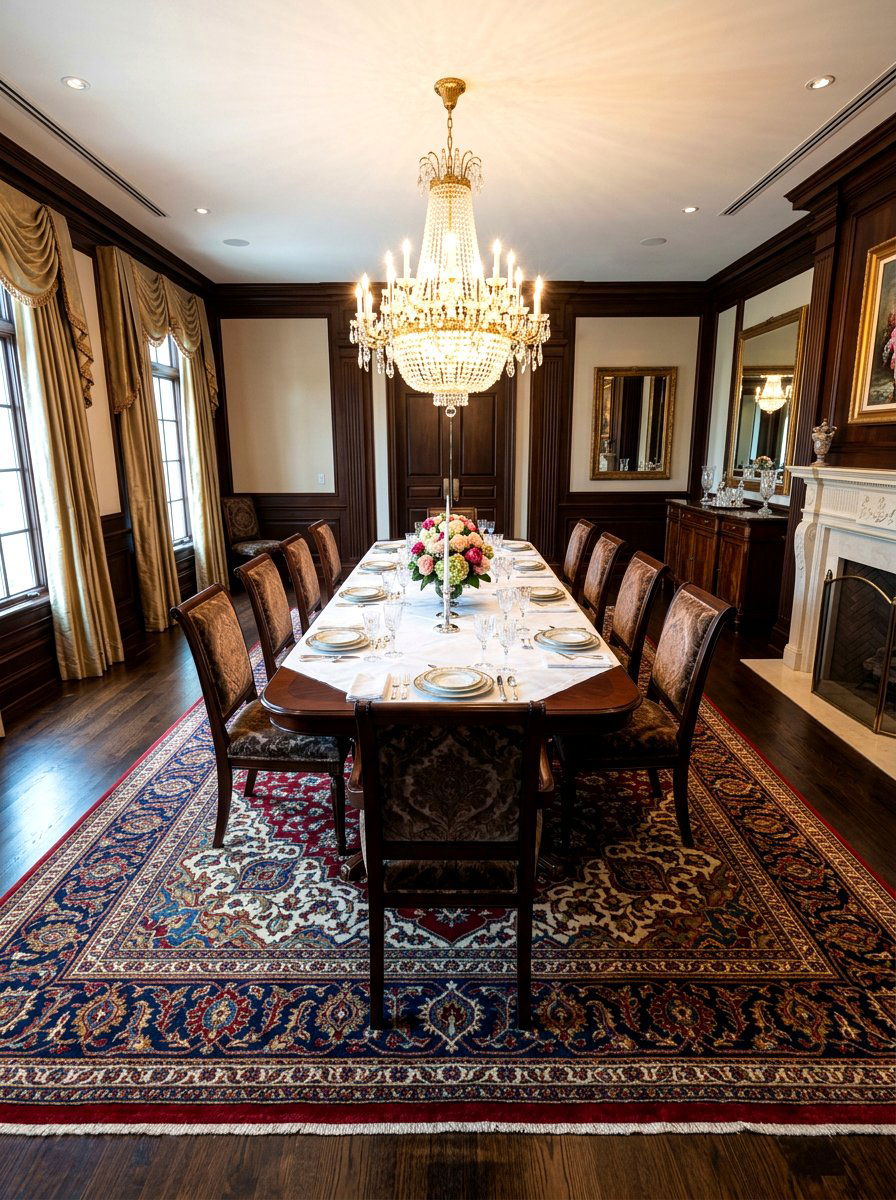Rug Placement For 10 Chair Dining Table - 30 dining room rug placement ideas