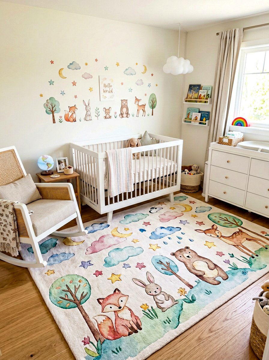 Rug Under Baby Crib - 30 area rug placement ideas