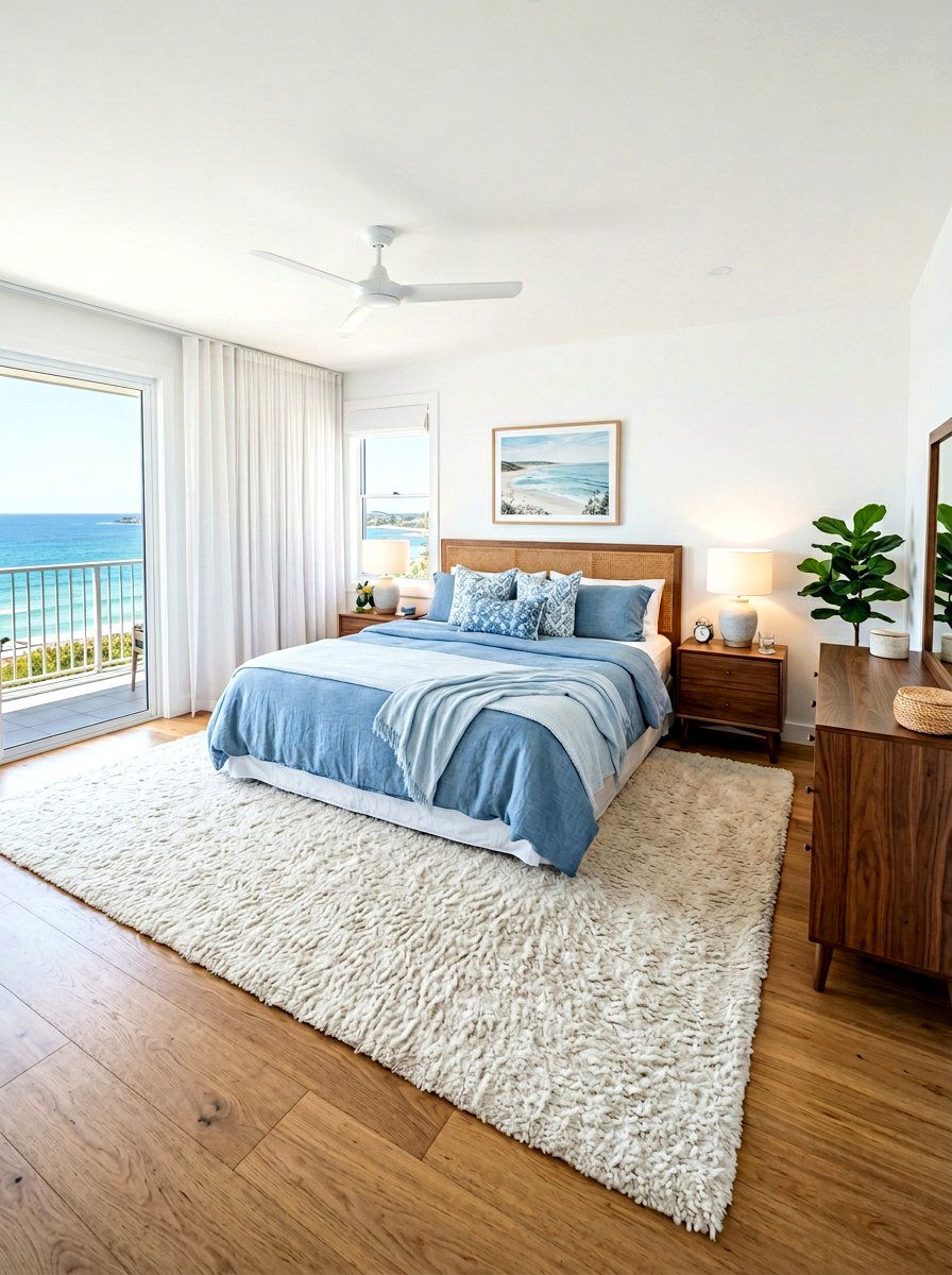 Rug Under King Bed Entirely - 30 area rug placement ideas
