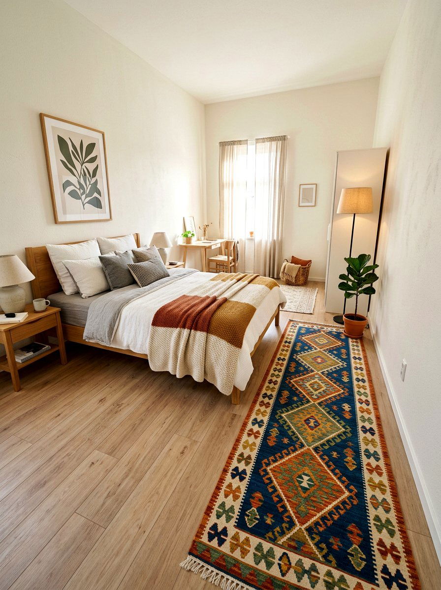 Runner On Side Of Bed - 30 area rug placement ideas