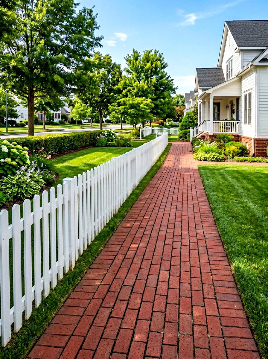 Running Bond Brick Sidewalk - 30 brick walkway ideas