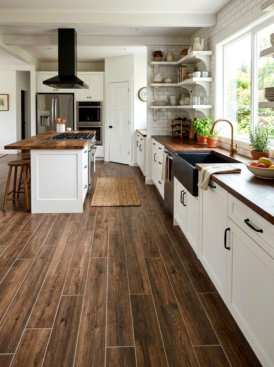 Running Bond Tile Floor - 30 tile floor pattern ideas