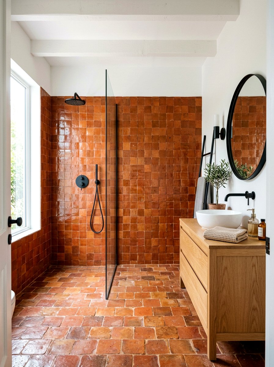 Rust Bathroom Tiles - 30 rust color decor ideas