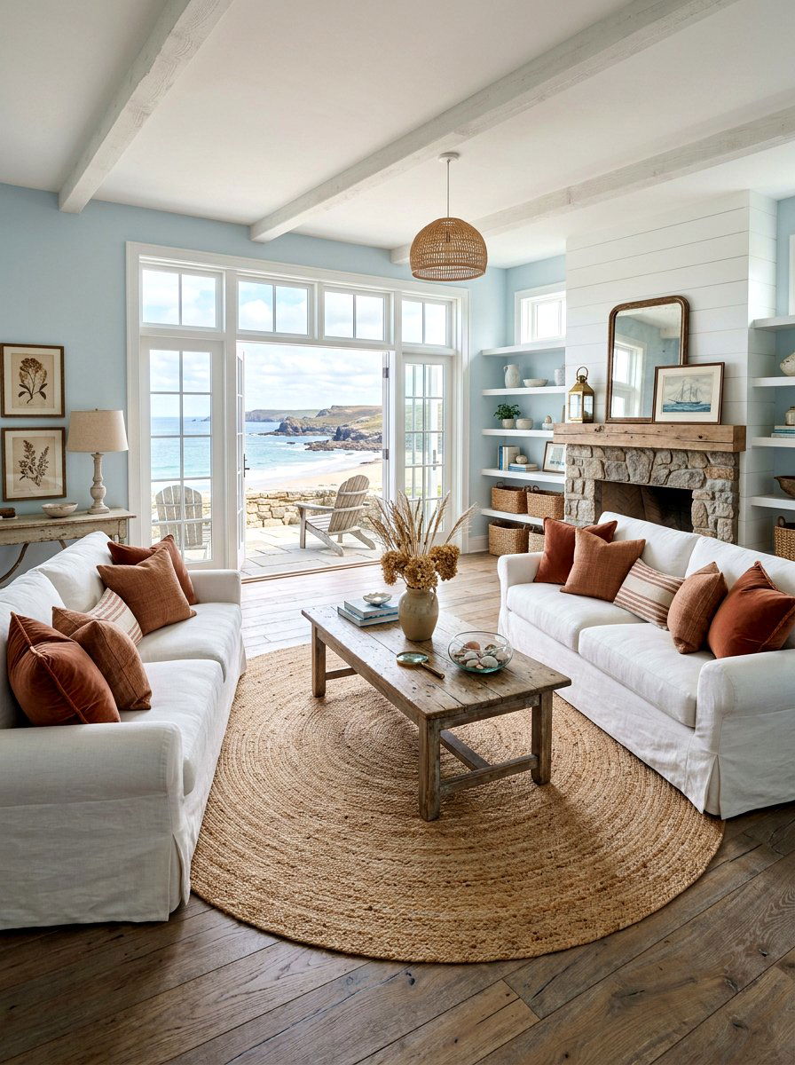 Rust Coastal Cottage - 30 rust color decor ideas