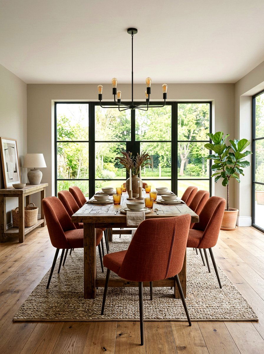 Rust Dining Chairs - 30 rust color decor ideas