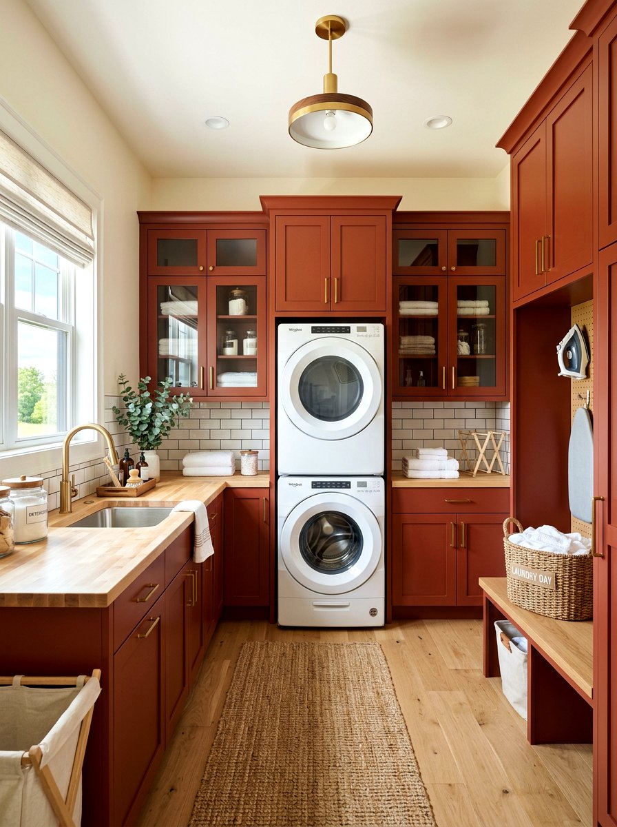 Rust Laundry Room - 30 rust color decor ideas