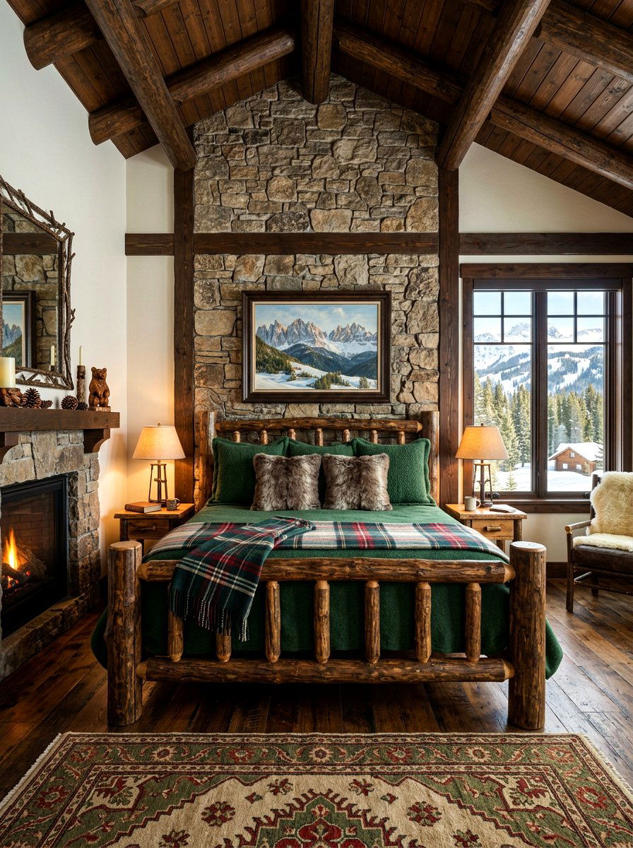 Rustic Alpine Bedroom - 30 European bed styling ideas