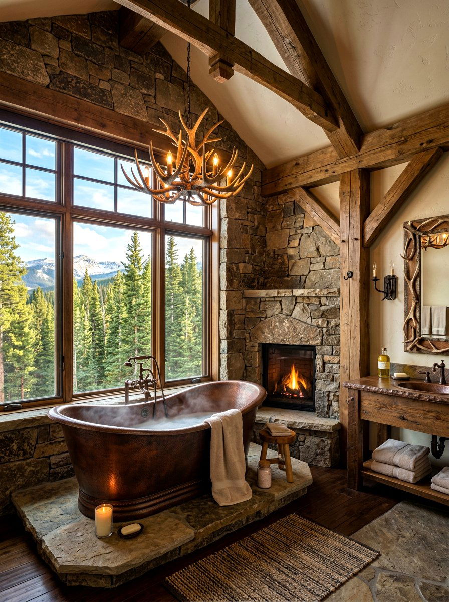 Rustic Antler Chandelier Bathroom - 30 chandelier over bathtub ideas