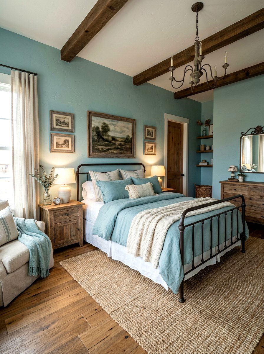 Rustic Aqua Bedroom - 30 aqua bedroom ideas