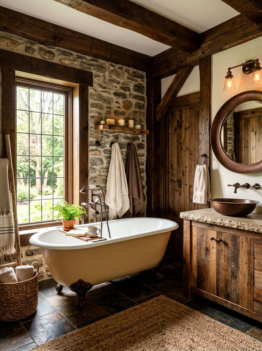 Rustic Bathroom - 30 neutral bathroom ideas