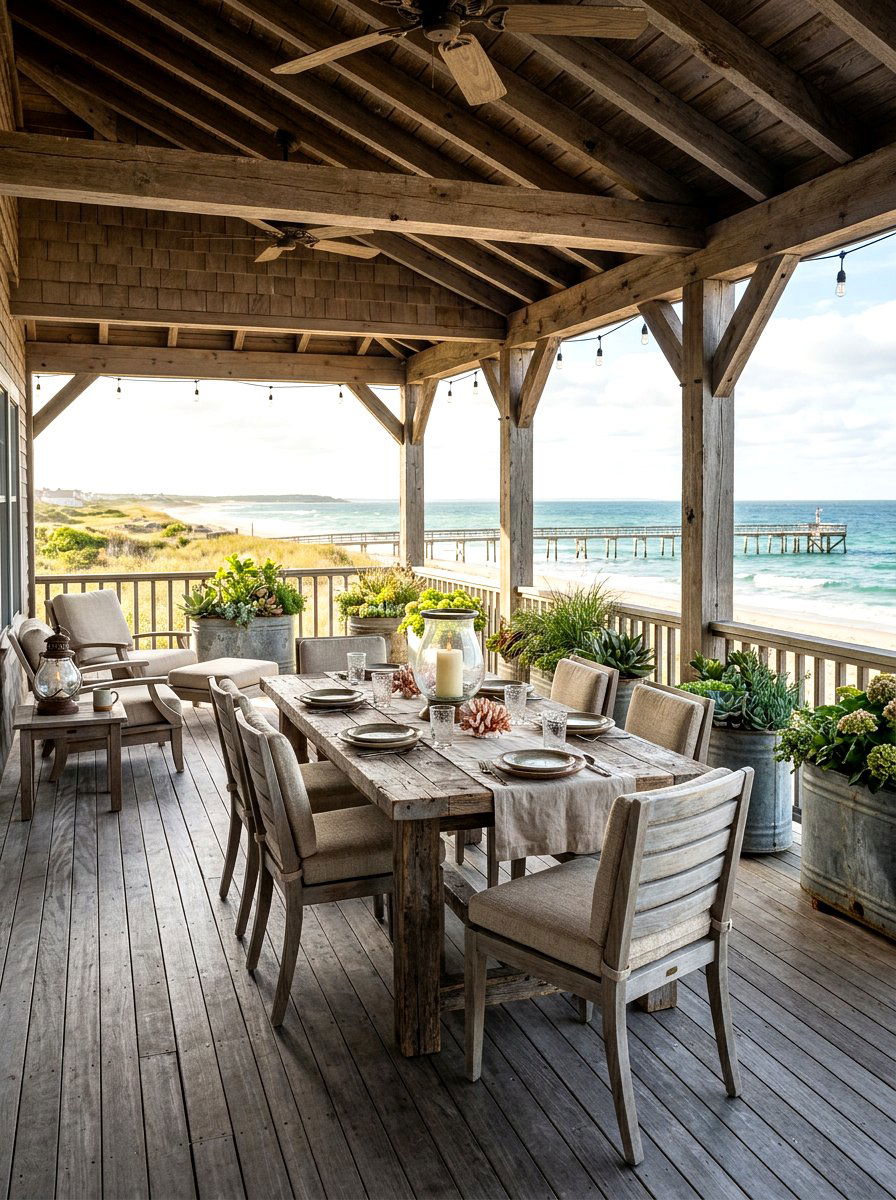 Rustic Beach Porch - 30 seaside porch ideas