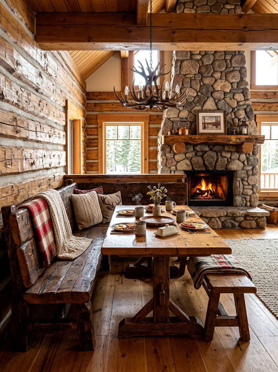 Rustic Breakfast Nook Bench - 30 breakfast nook bench ideas