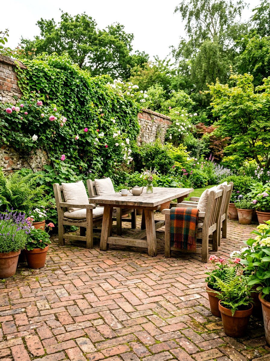 Rustic Brick Texture - 30 brick patio ideas