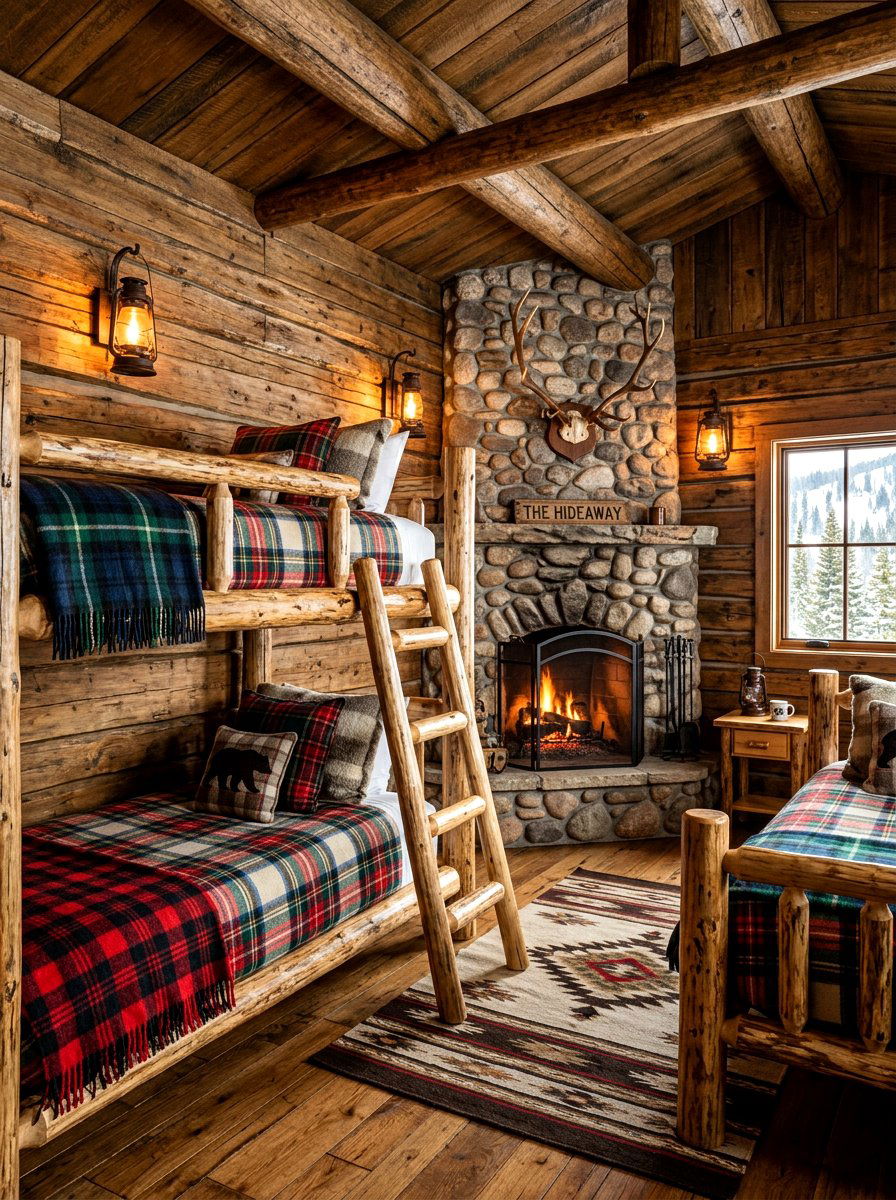 Rustic Cabin Bunk Bed - 30 bunk room ideas