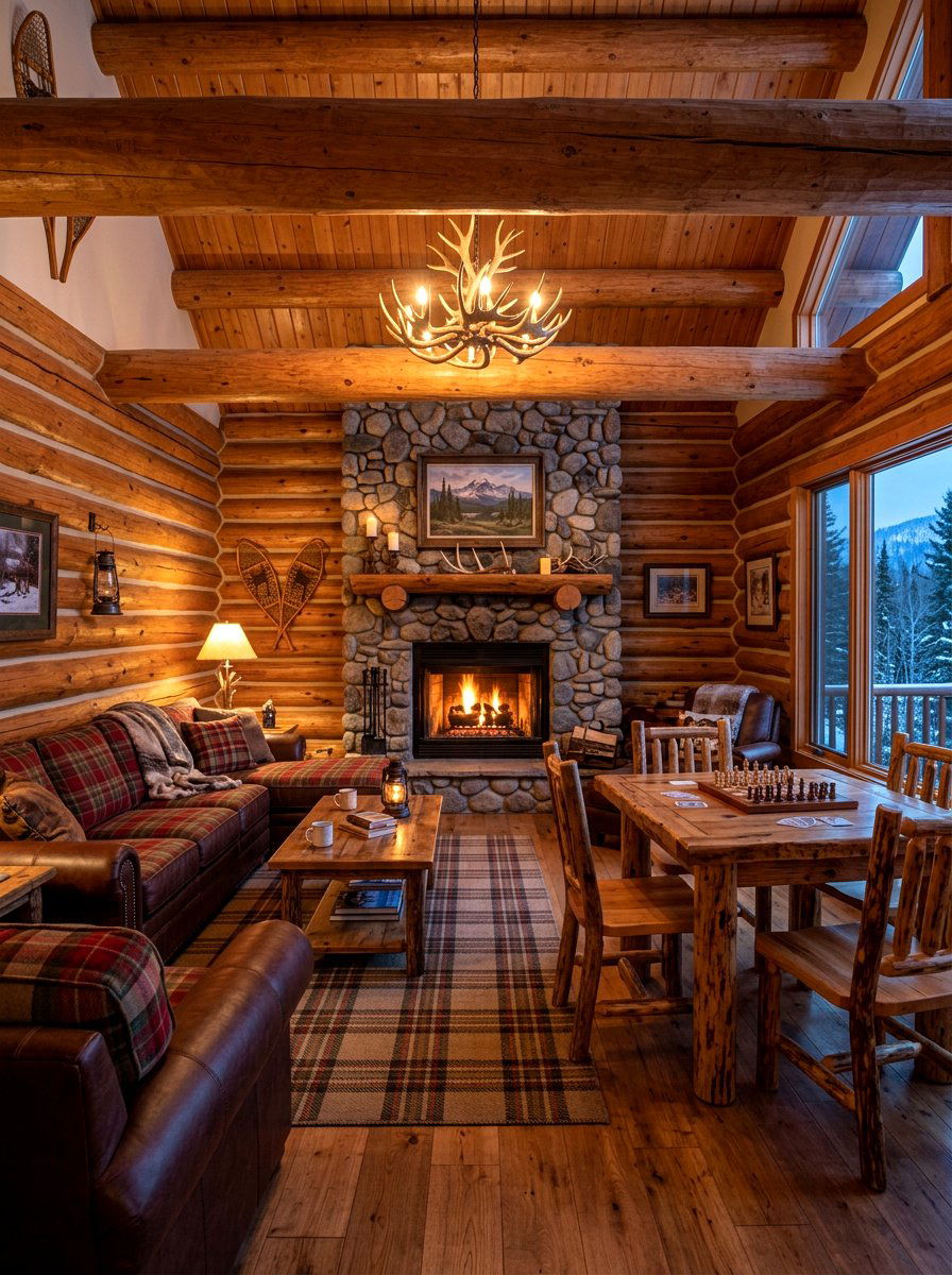 Rustic Cabin Lounge - 30 poker room ideas