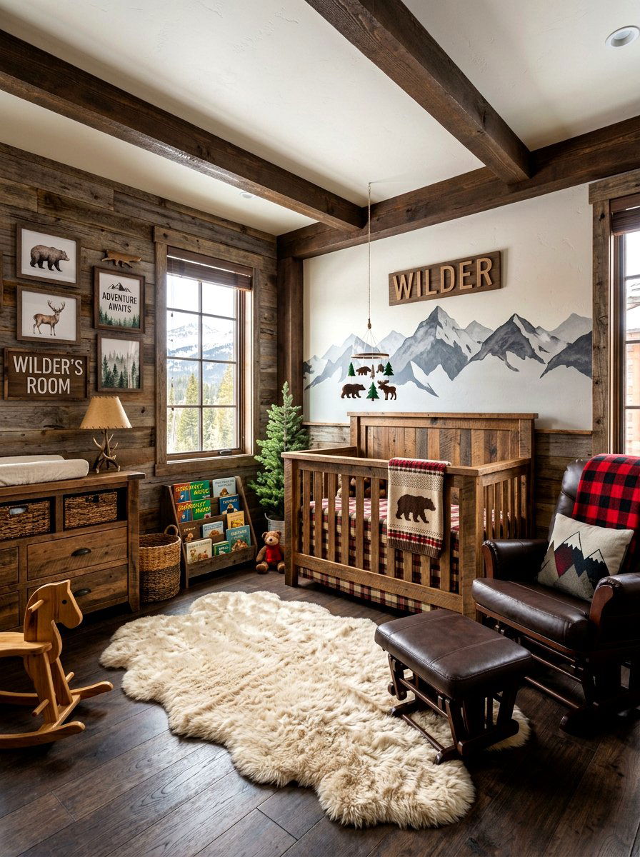 Rustic Cabin Nursery - 30 vintage nursery ideas