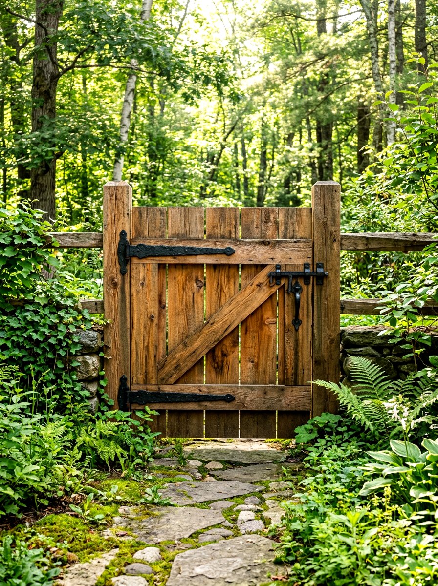 Rustic Cedar Gate - 30 fence gate ideas