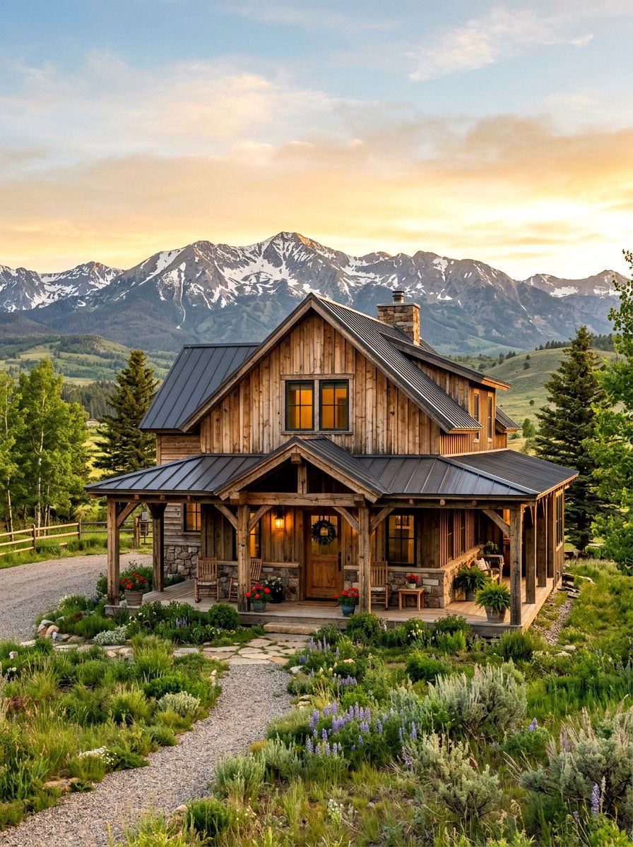 Rustic Cedar Siding Farmhouse - 30 farmhouse exterior ideas