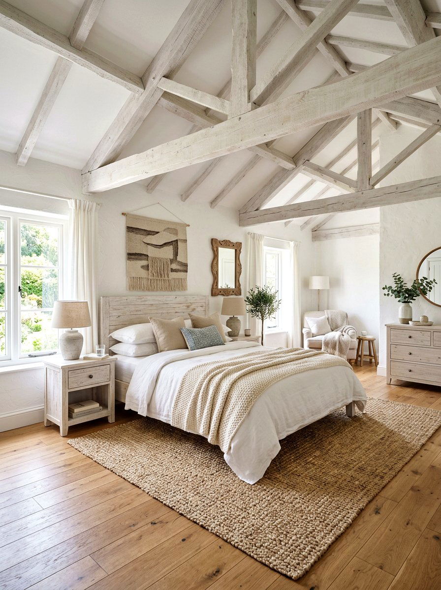 Rustic Chic Light Bedroom - 30 light and airy bedroom ideas