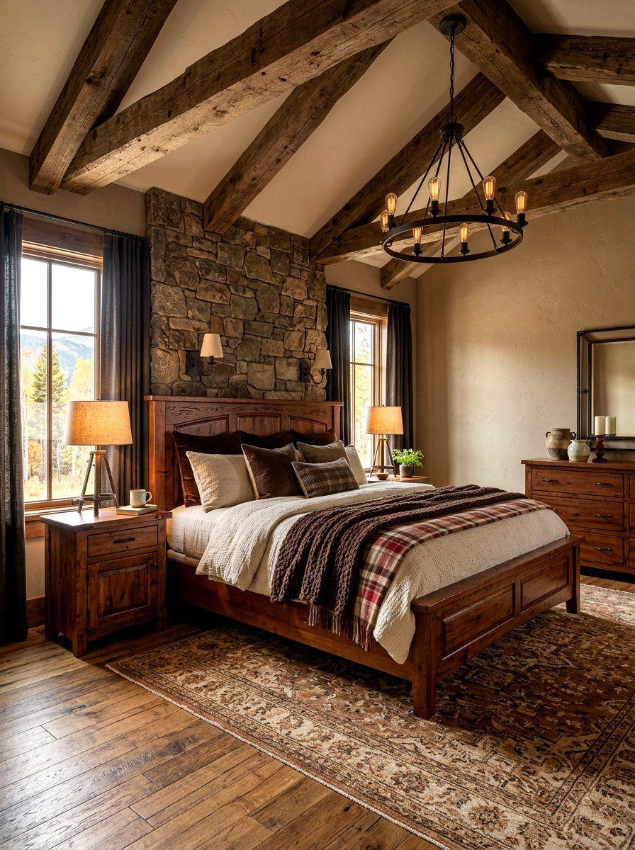 Rustic Chocolate Cherry Bedroom - 30 chocolate cherry bedroom ideas