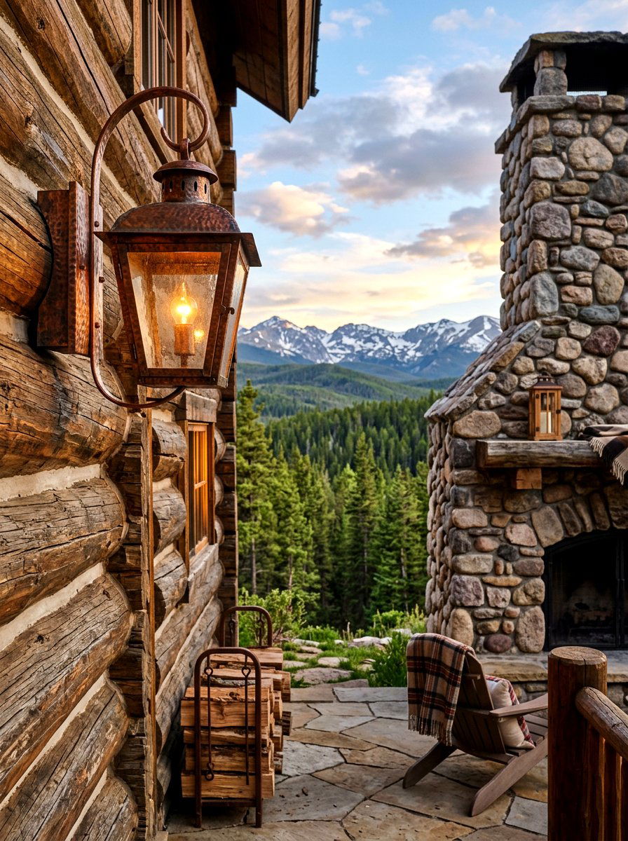 Rustic Copper Wall Light - 30 outdoor wall light ideas