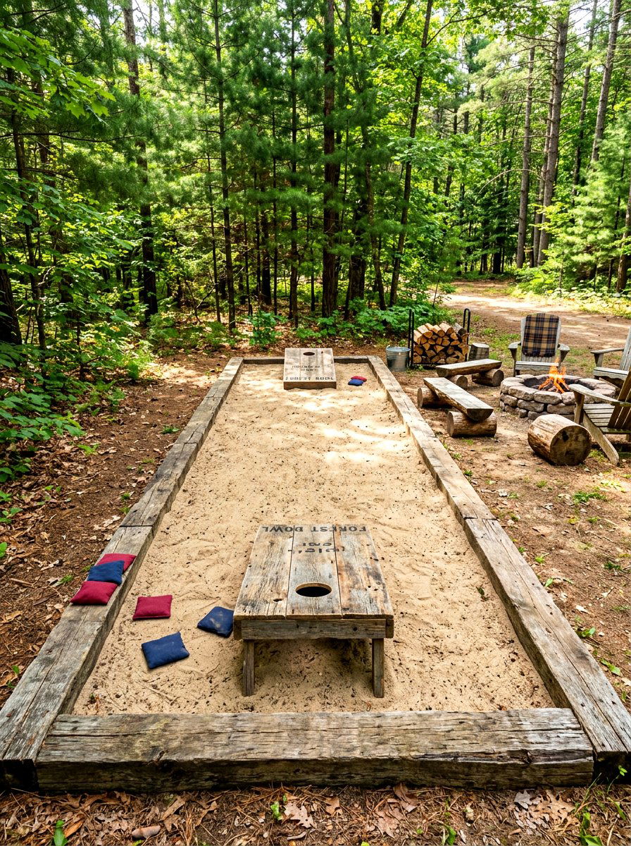 Rustic Cornhole Pit - 30 cornhole area ideas
