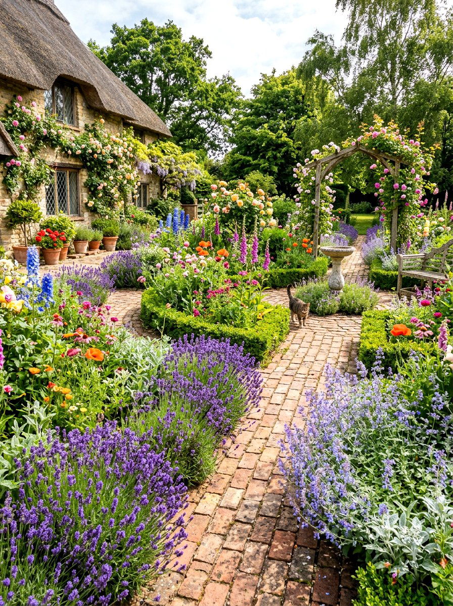 Rustic Cottage Style Parterre - 30 parterre garden ideas
