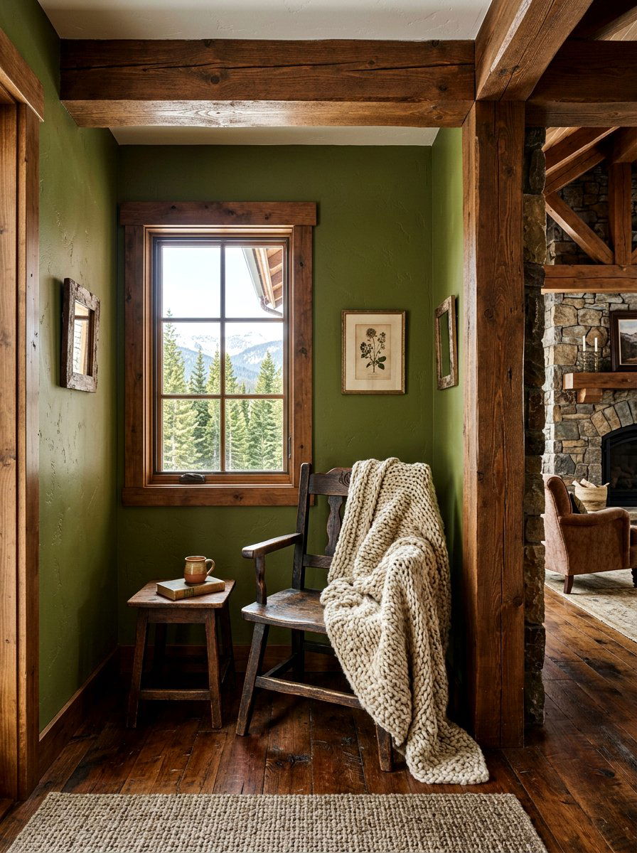 Rustic Dark Nook - 30 moody reader nook ideas