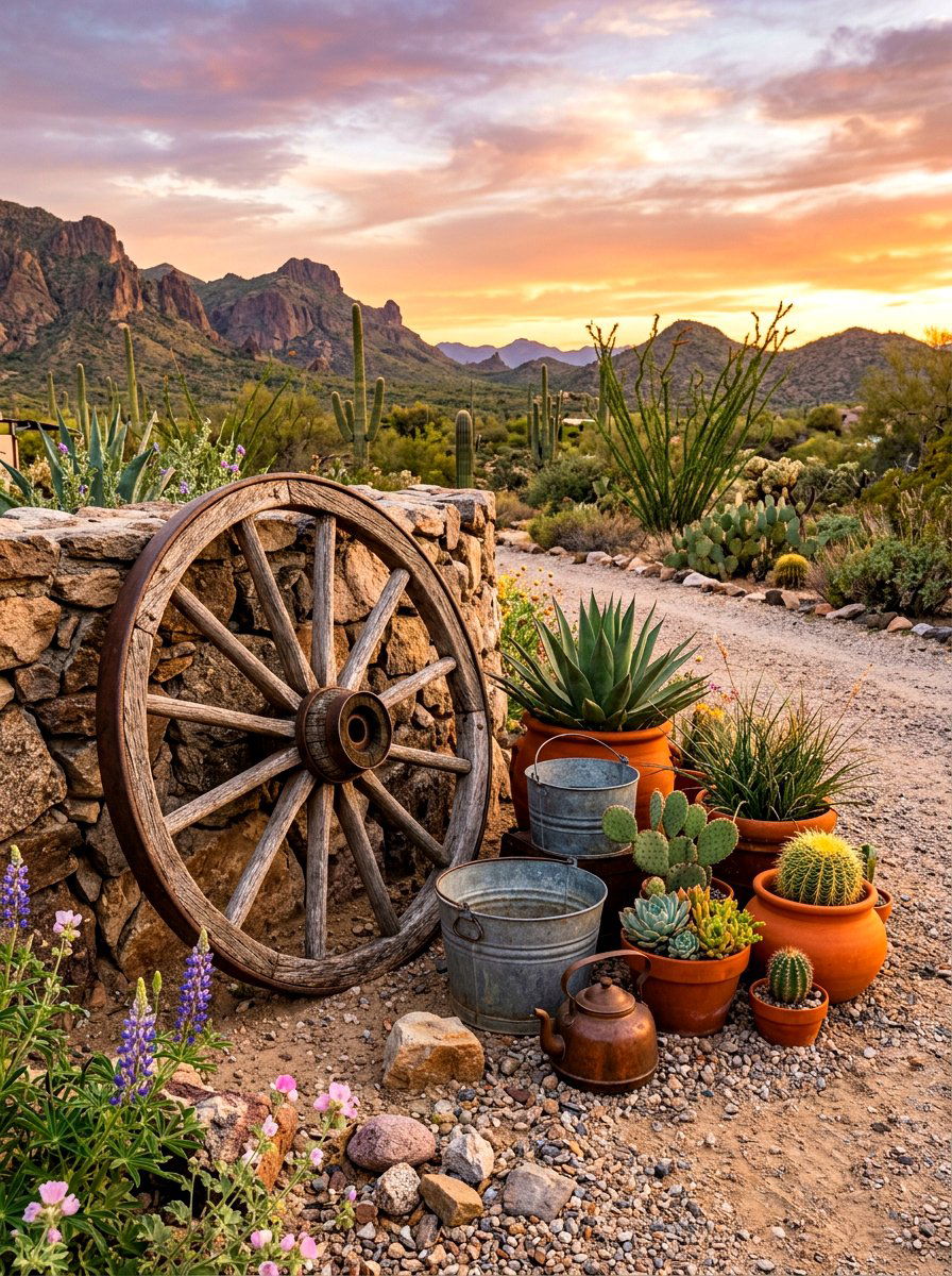 Rustic Desert Decor - 30 dry garden ideas