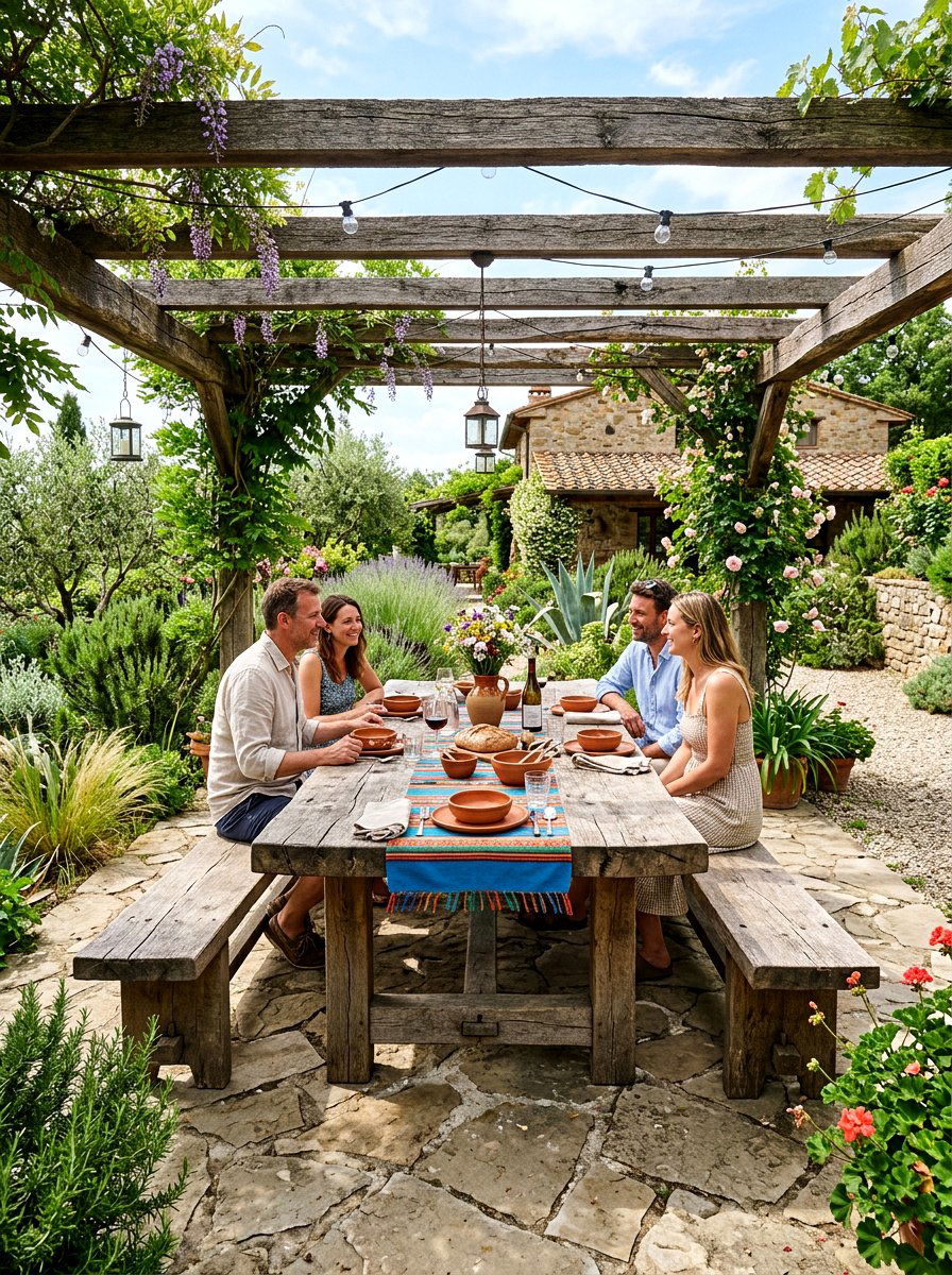 Rustic Dining Area - 30 southwestern backyard ideas