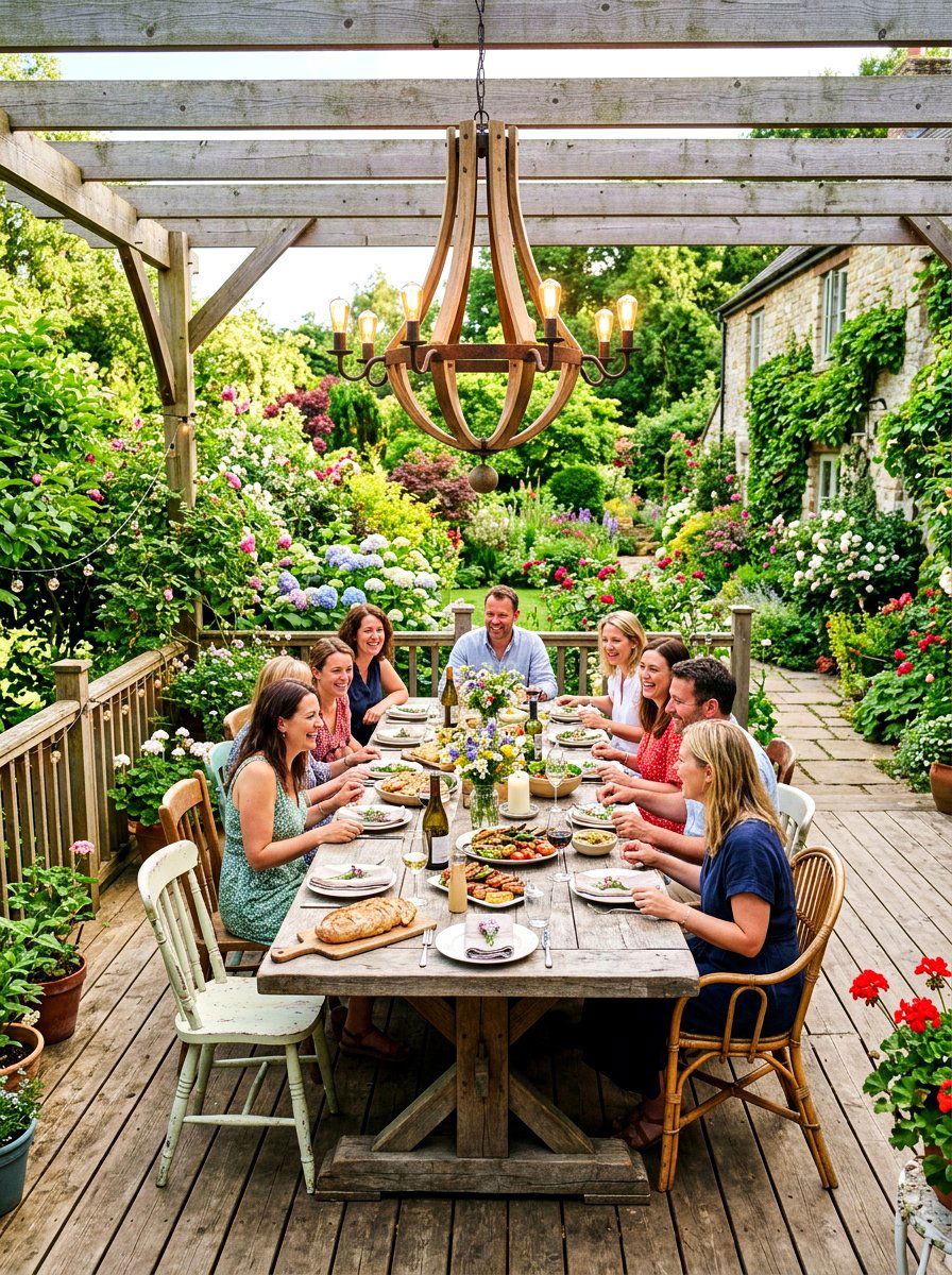 Rustic Dining Deck - 30 rustic deck ideas