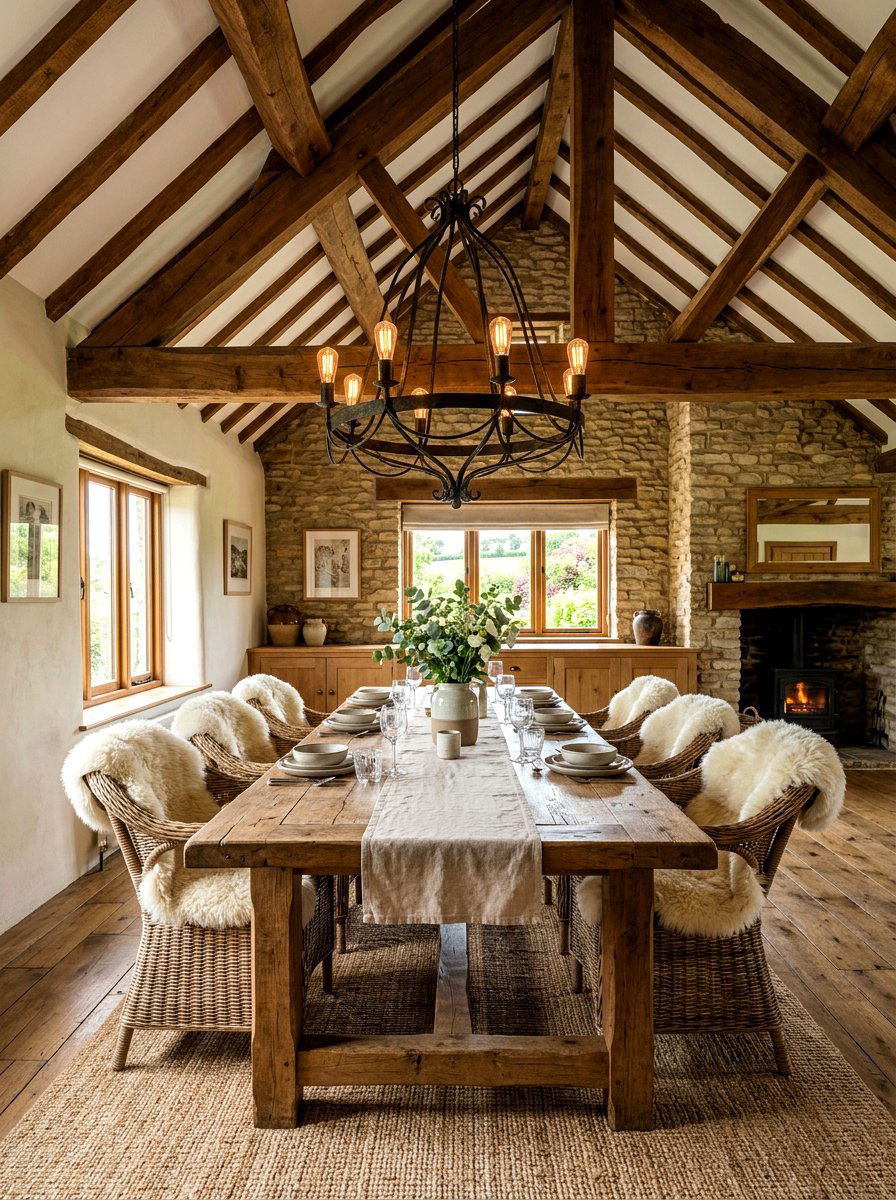 Rustic Dining Room - 30 romantic dinner room ideas