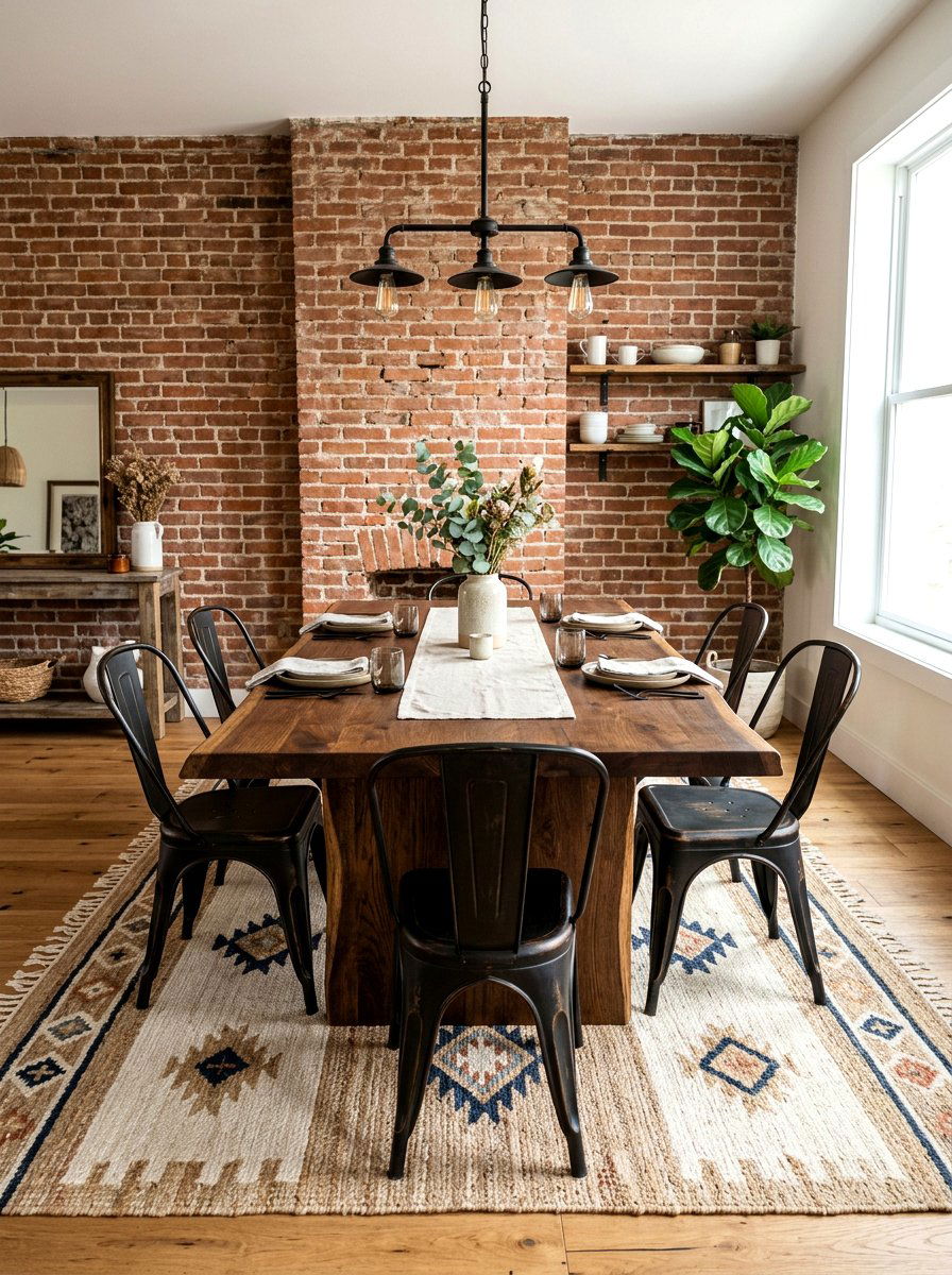 Rustic Dining Table - 30 breakfast room ideas