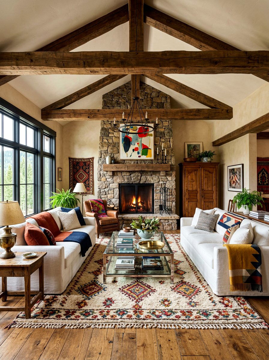 Rustic Eclectic Living Room - 30 eclectic living room ideas