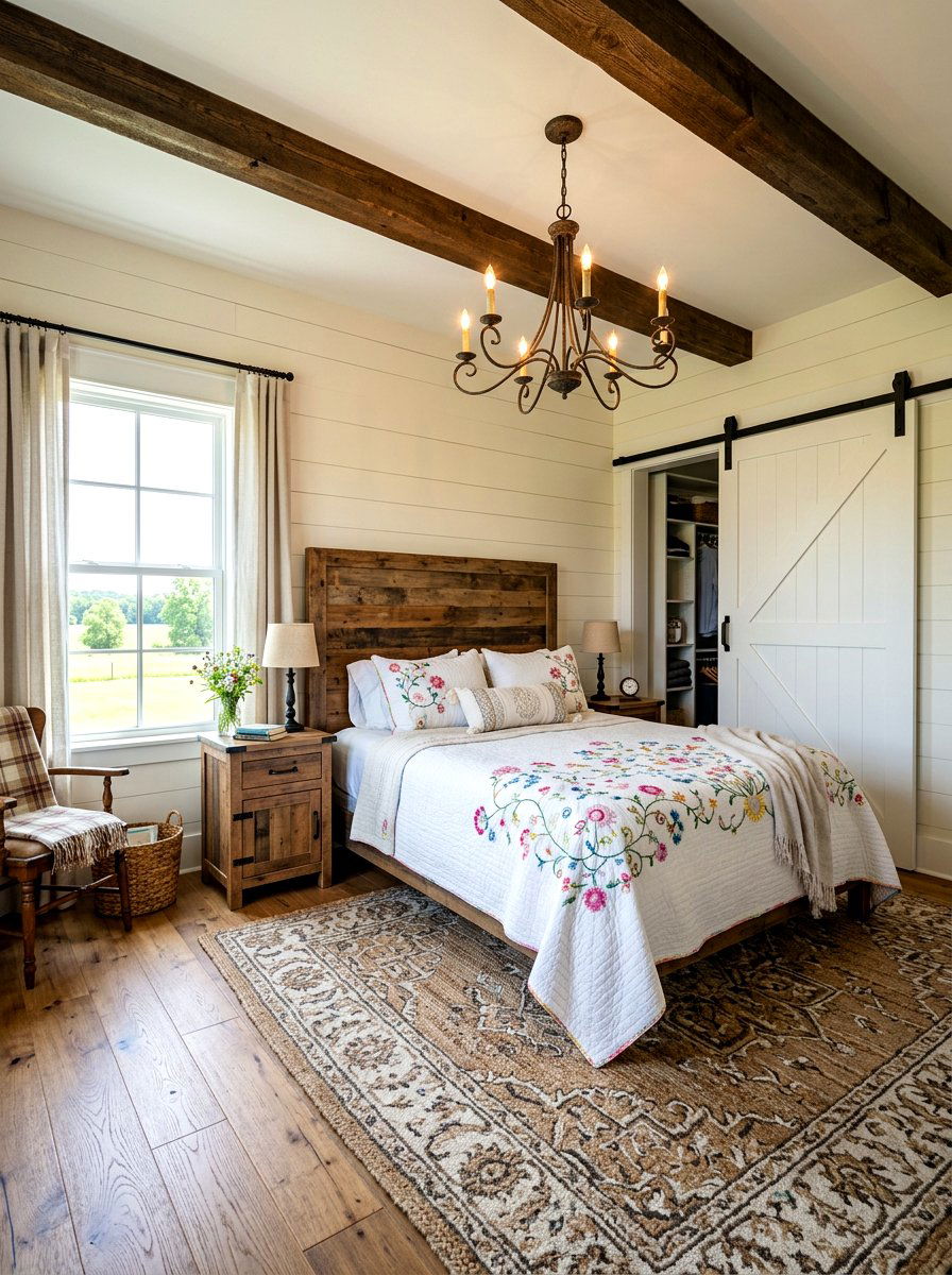 Rustic Farmhouse Bedroom - 30 bedroom makeover ideas