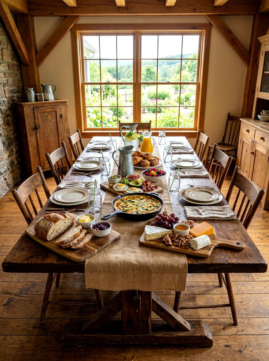 Rustic Farmhouse Brunch - 30 brunch tablescape ideas