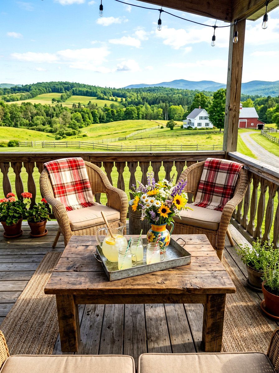 Rustic Farmhouse Coffee Table Setup - 30 outdoor coffee table styling ideas