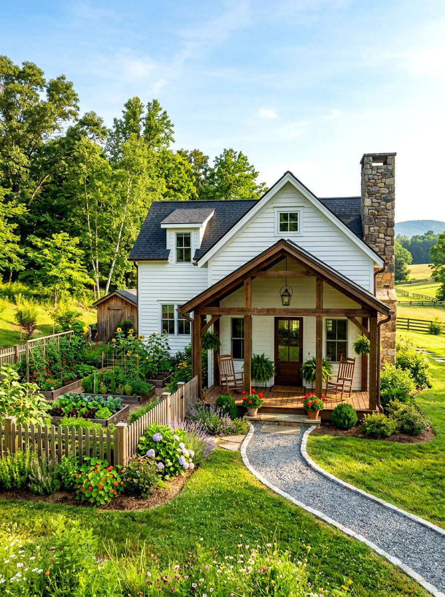 Rustic Farmhouse Cottage - 30 storybook cottage exterior ideas