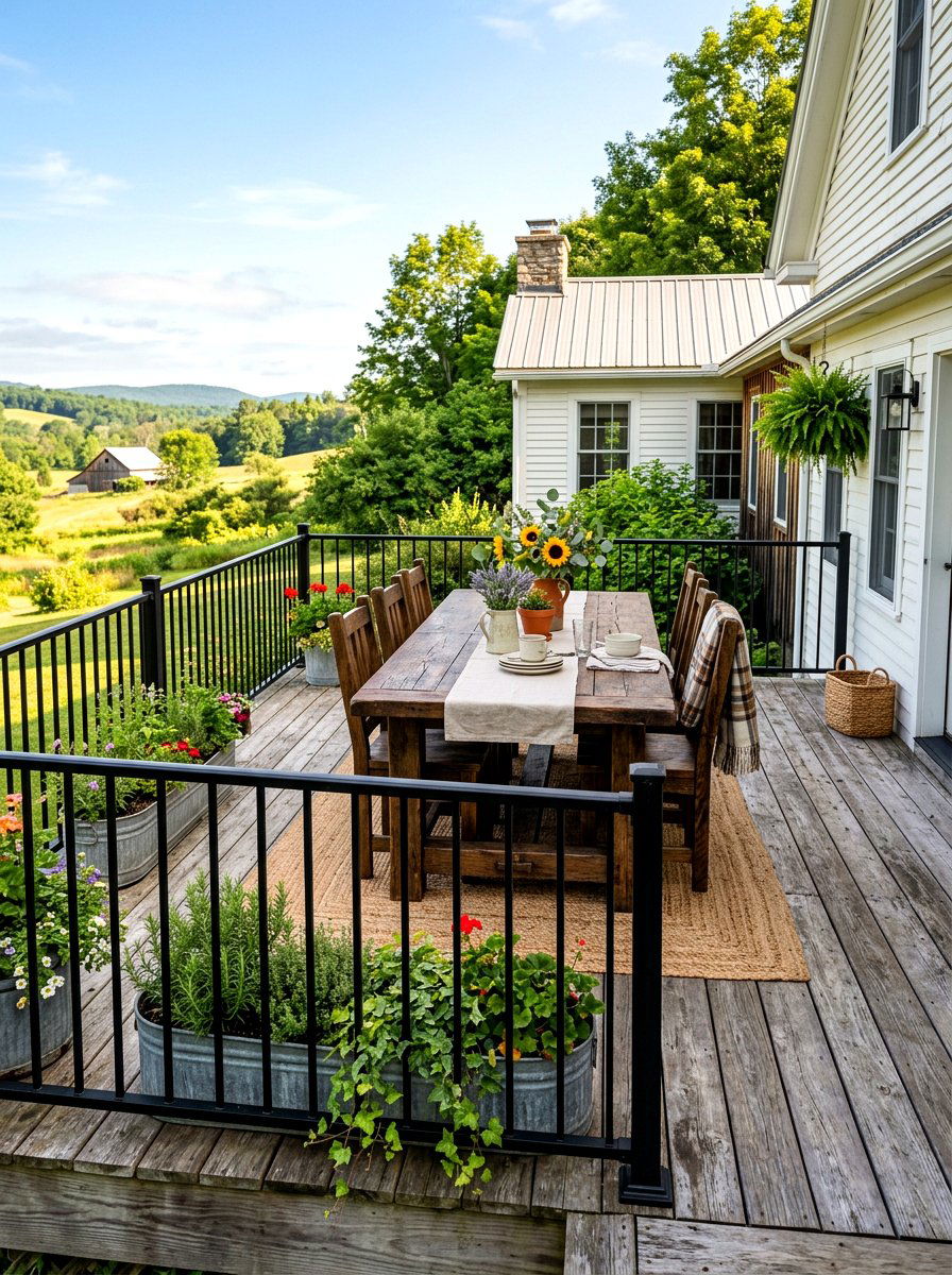 Rustic Farmhouse Deck - 30 deck decorating ideas