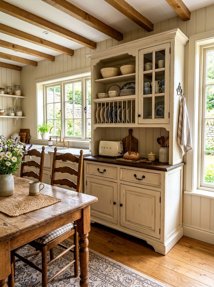 Rustic Farmhouse Kitchen Hutch - 30 hidden toaster garage ideas