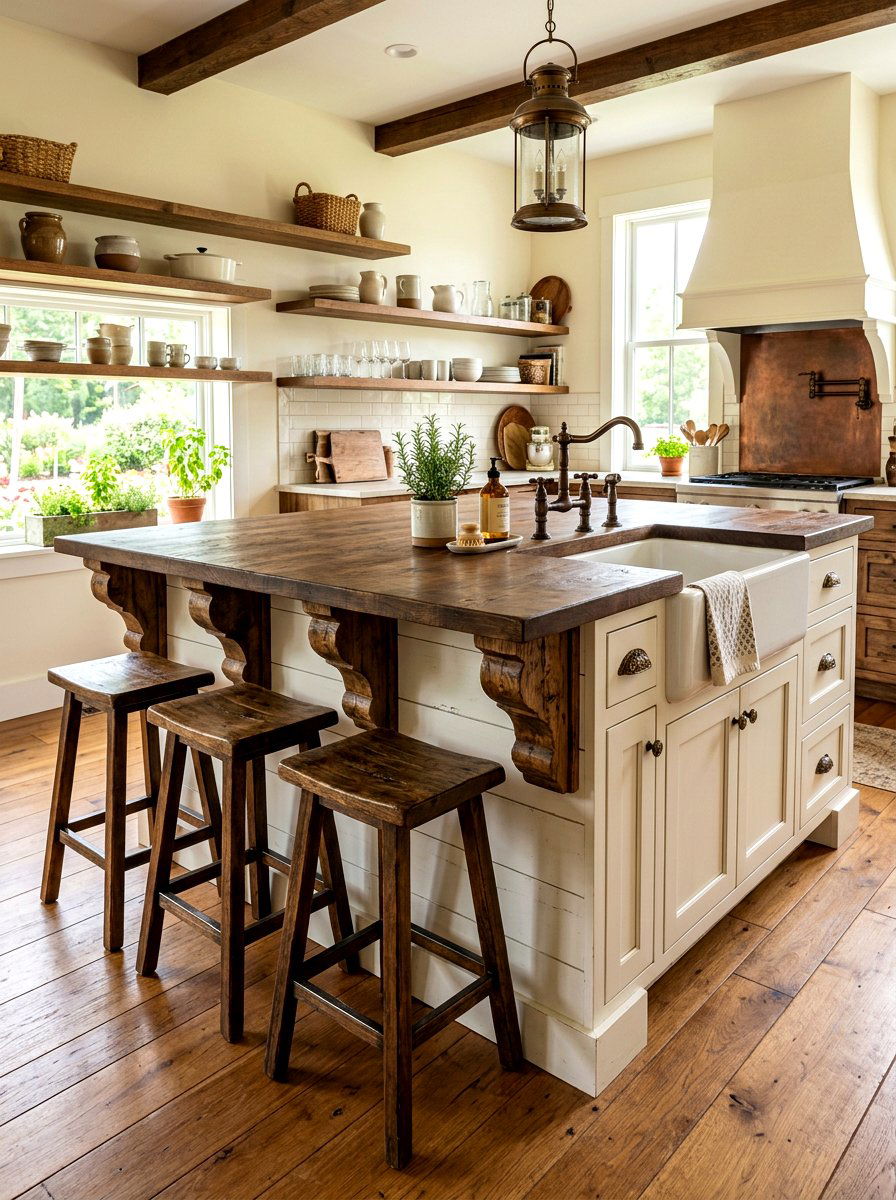 Rustic Farmhouse Kitchen Peninsula - 30 kitchen peninsula ideas
