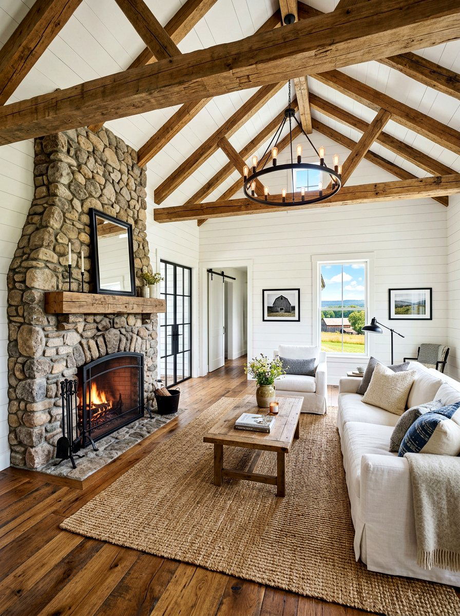 Rustic Farmhouse Living Room - 30 editorial living room ideas