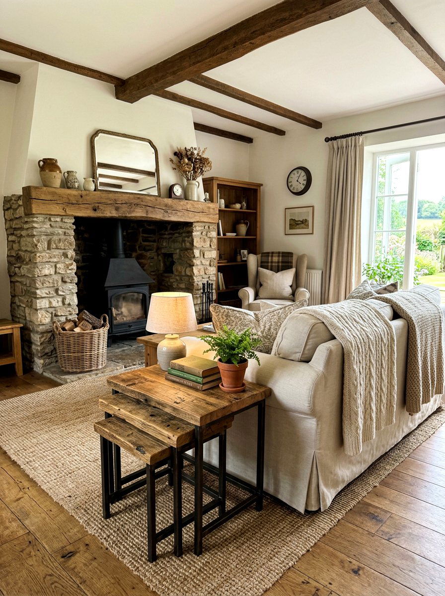 Rustic Farmhouse Nesting Table - 30 nesting table ideas