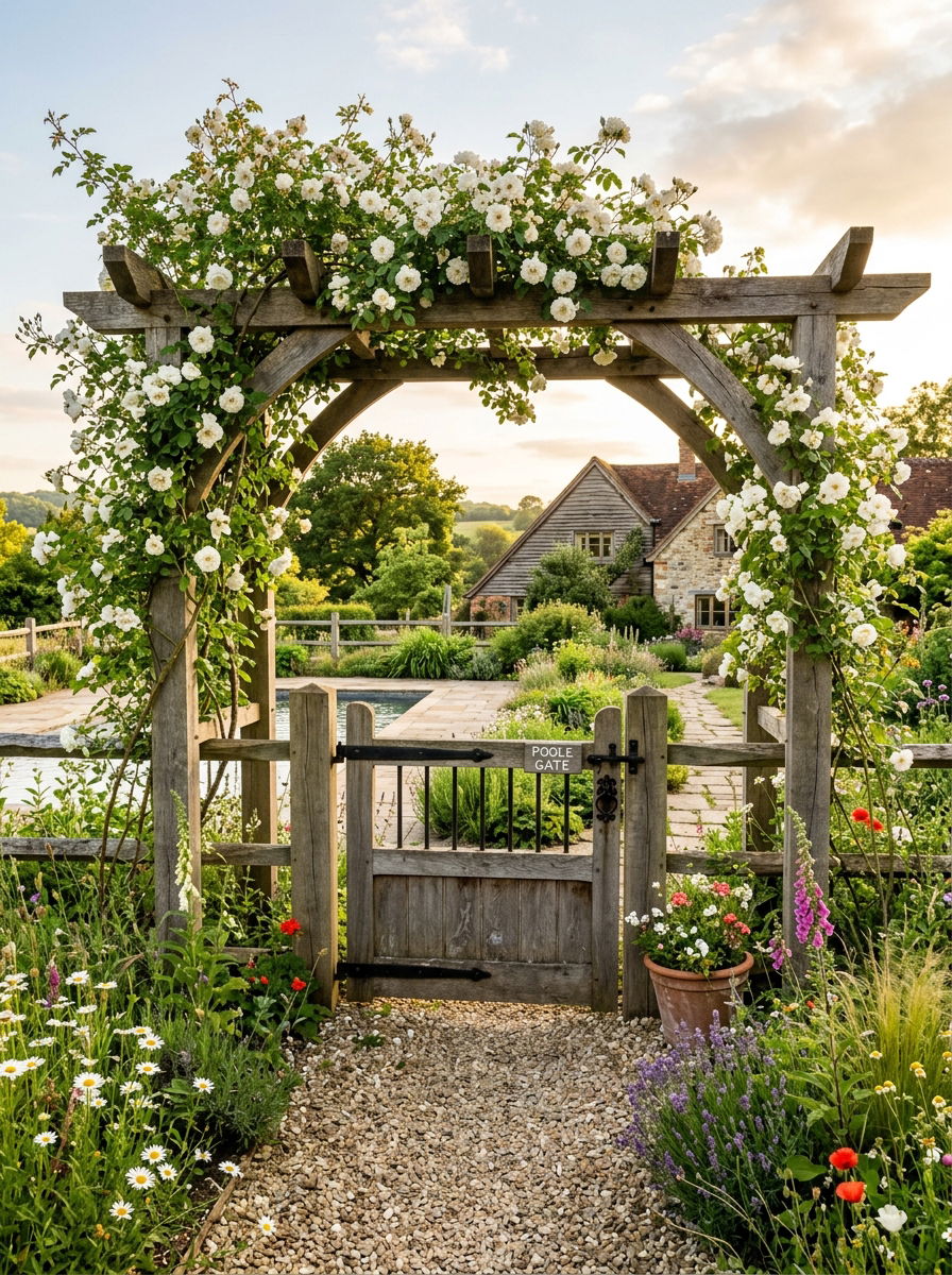 Rustic Farmhouse Pool Gate - 30 pool gate ideas